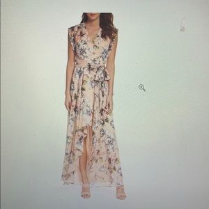 Floral Ruffle High/Low Maxi Dress Eliza J